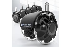 Office Chair Wheels, Heavy Duty Chair Wheels Replacement, Smooth & Quiet Caster Set for Hardwood Floors and Carpets, Universa