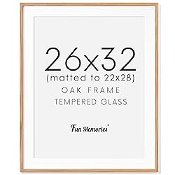 Oak Wood Frame - 26x32 Picture Frame with Tempered