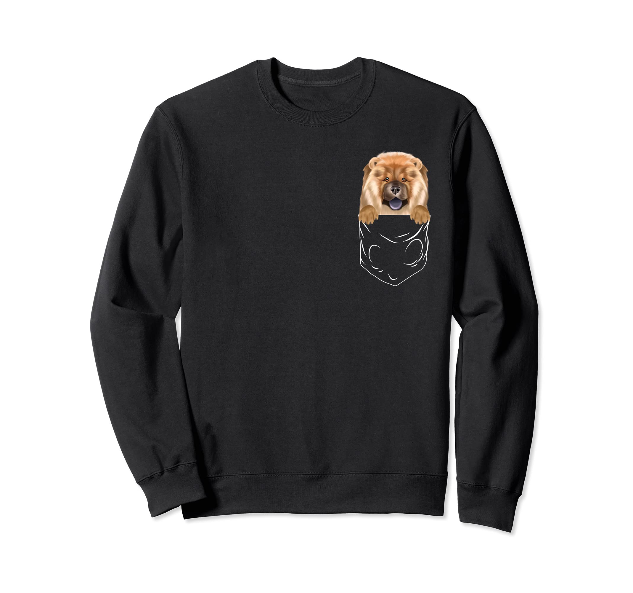 Dog In Pocket Chow Chow Funny Dog Lover Sweatshirt