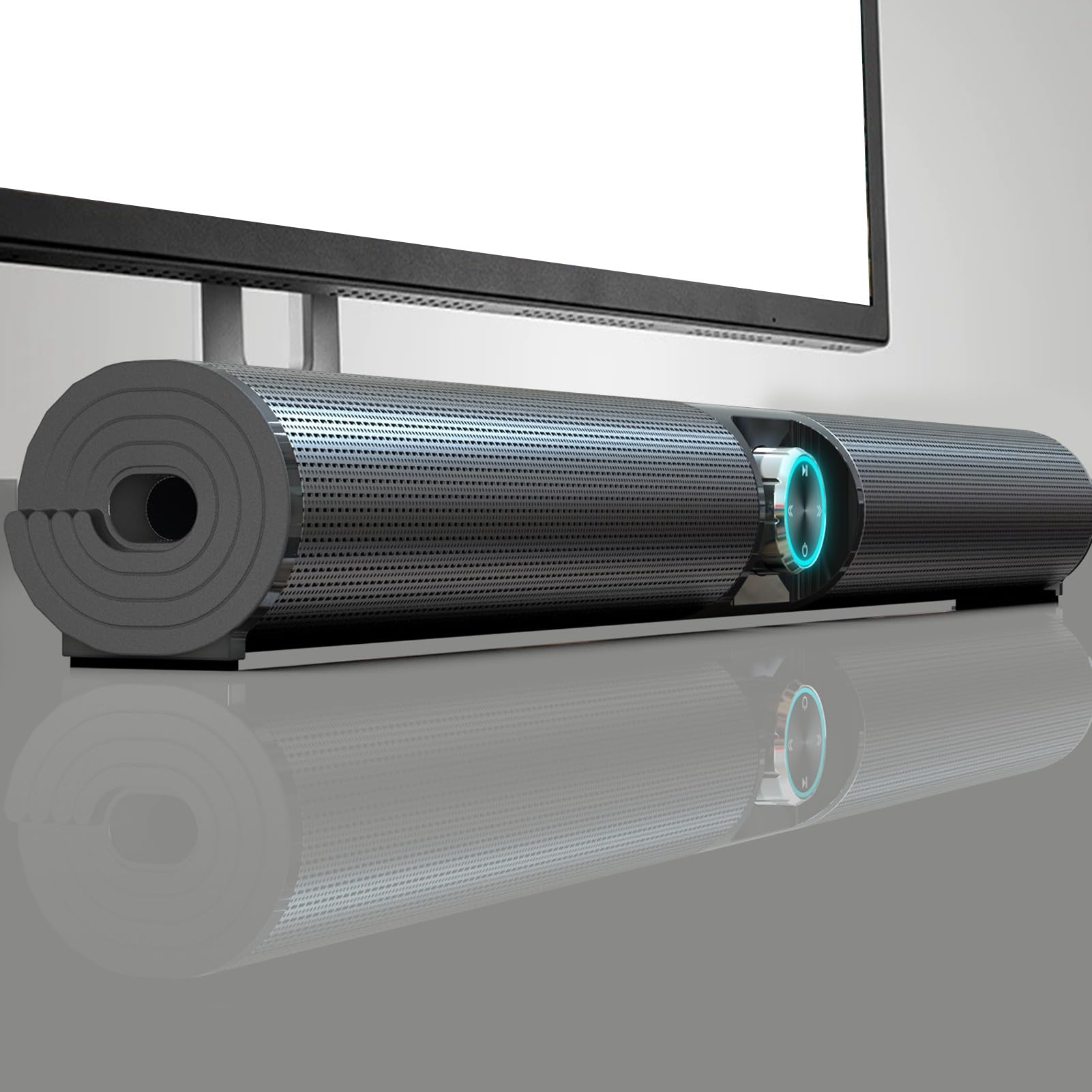 Denash Sound Bar for TV, Bluetooth 5.3 Soundbar TV Sound Bar Speaker with Immersive Sound Experience, RGB Ambient Light, Versatile Sound Modes with Wide Compatibility for Home Theater TV PC