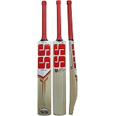 SS Sunridges Sky Super Premium Cricket Kashmir Willow Leather Ball Cricket Bat - Adult Size - Short Handle (Bat Cover Included)