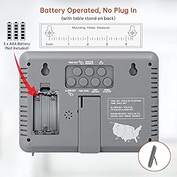 WallarGe Atomic Clock Battery Operated - Large