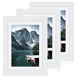 Hongkee 5x7 White Picture Frames set of 3, Made of
