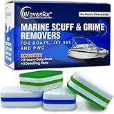 WAVESRX Marine Scuff and Dirt Eraser Sponges for Boats, Jet Ski & PWC | Magic Cleaning Pads Effortlessly Remove Deck Marks, Scratches, Black Streaks and Grease | No Harsh Chemicals