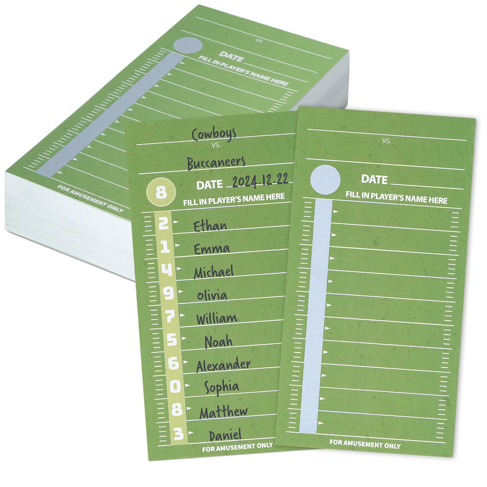 Photo 1 of 10-Line Football Scratch-Off Cards, 100-Pack, Football Squares Pool, Strip Cards for Baseball, Boxing, Basketball