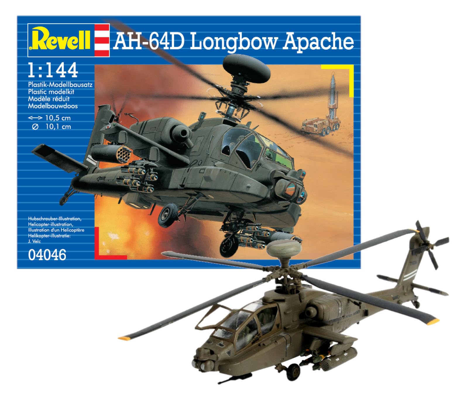 Revell - 4046 - Maquette - Ah-64D Longbow Apache - Echelle 1:144 — image 1