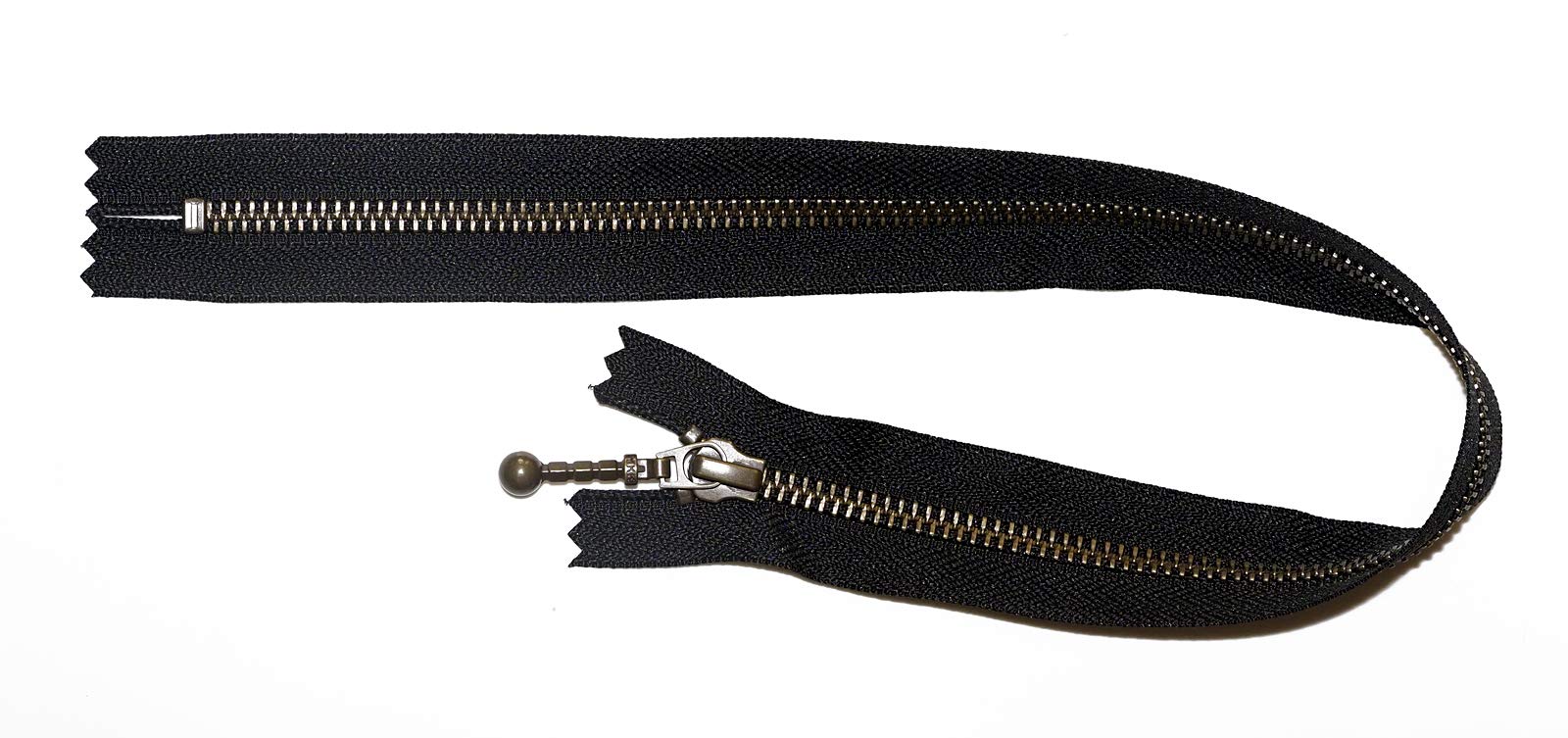YKK Ball Stick Pin Metal Black Closed end Zip 8,10,12,14,16, 18, 20, 22, 24 inch. Width Size 5 (16 inch)