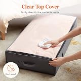 Lifewit 4 Pack 95L Under Bed Storage Boxes with Reinforced Handle - Grey view 5