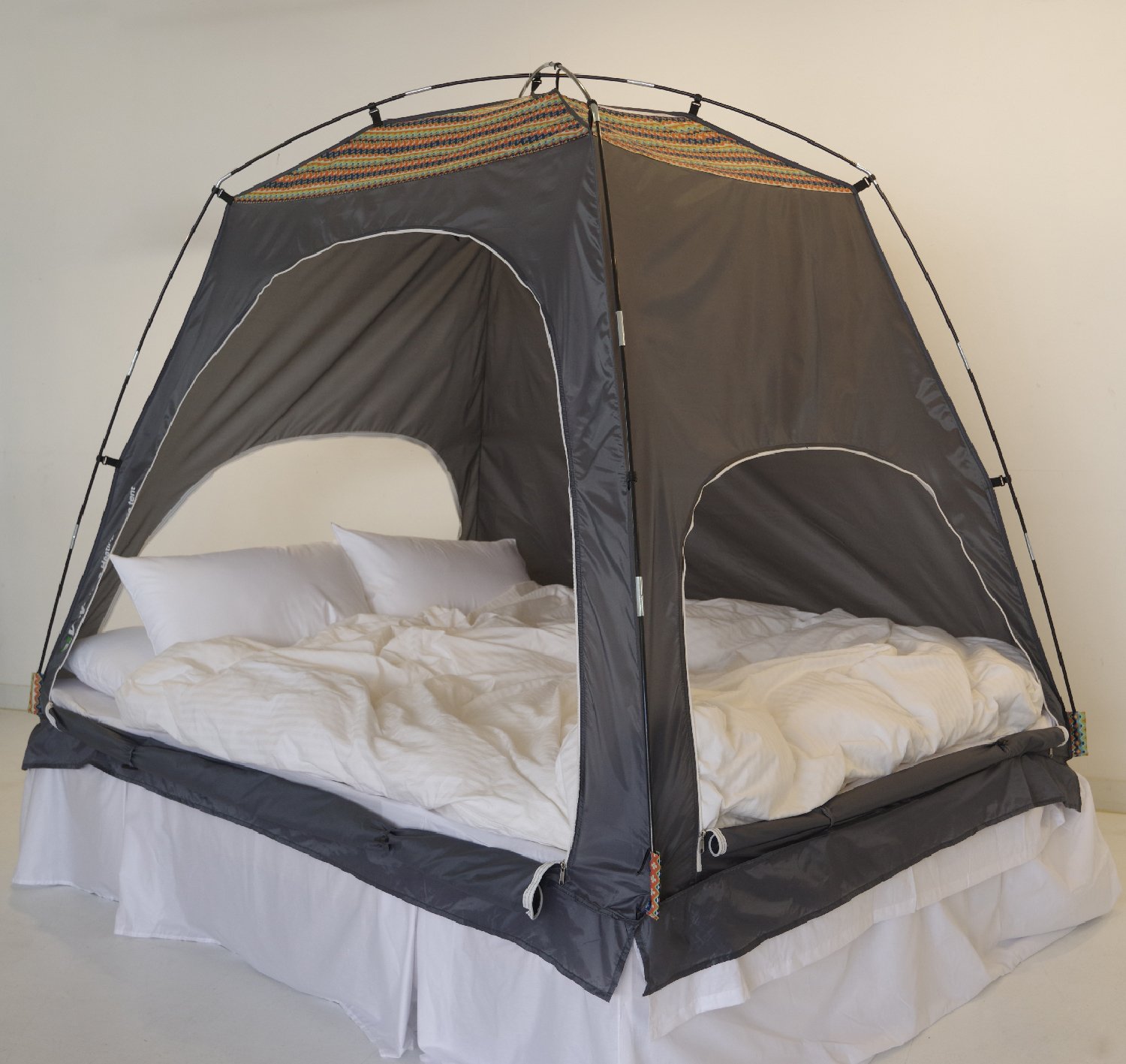 Daverse Floorless Indoor Privacy Tent on Bed Blackout keep Warm Play