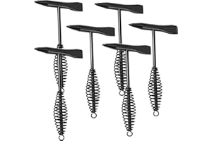 ZOENHOU 6 PCS 10.5" Welding Chipping Hammer, 1.1Lbs 500g Welding Hammer with Coil Spring Handle, Welding Slag Hammer