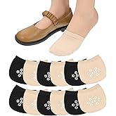 InnoHHustle 6 Pairs Toe Socks Half Socks No Show Toe Toppers Covers for Women Non Slip Sock for Clogs for Mules Footies
