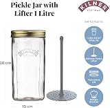 Kilner 1 Litre Pickle Jar with Silicone Lifter Wide Mouth view 5