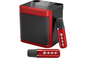 Flyasny Karaoke Machine for Adults and Kids, Portable Bluetooth Karaoke Speaker with 2 Wireless Microphones for TV, Singing Karaoke for Home Party, Great Gifts for Boys and Girls
