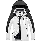 wantdo Women's Waterproof Ski Jacket Mountain Windproof Rain Jacket Winter Warm Snow Coat