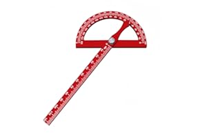 1pc 180° Adjustable Alignment Line Multi-Angle Measuring Ruler - Precision Woodworking Tool with Dual Scales (Degrees/Directi