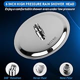 Voolan 25 cm Round Rain Shower Head Stainless Steel Chrome High Pressure view 2