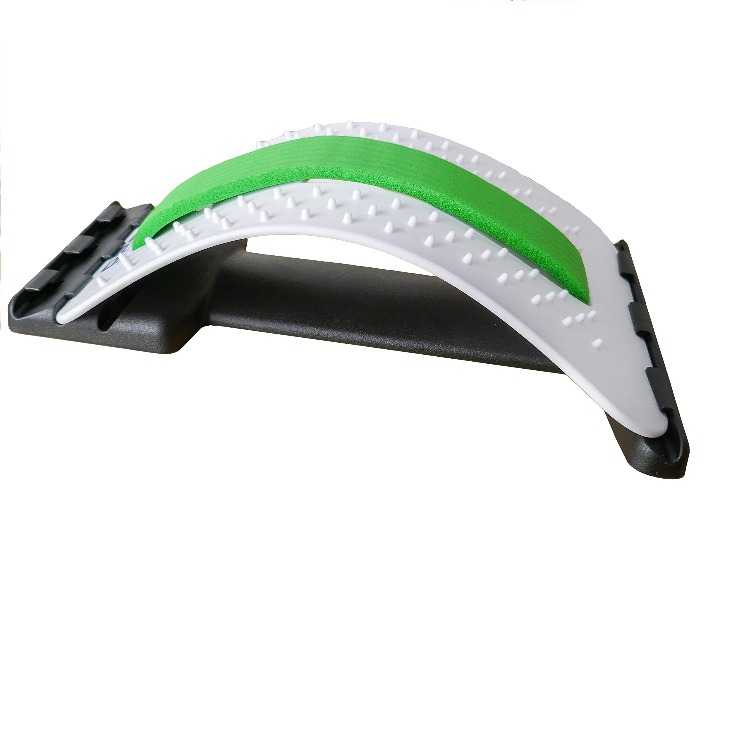 OR8 Wellness Magic Back-Stretcher with Soft Lining Support (Upgraded Premium Quality Model). Multi-Level Orthopaedic Back-Stretching for Back Pain Relief (White & Green)