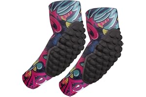 Topeter Padded Arm Sleeves Youth Compression Elbow Pads 1 Pair Basketball Shooter Sleeves