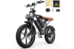 CYCROWN Electric Bike for Adults 1000W/1500W Peak Motor,20/28MPH 38-150Mile Moped ebikes for Adults with 10.4AH/13AH/26AH Battery,20" Fat Tire Commuting Off Road Mountain Ebike, UL2849