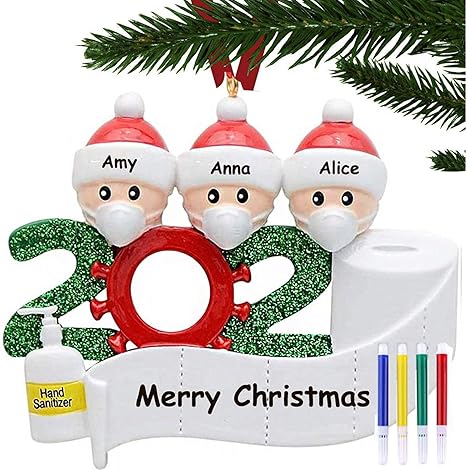 Amazon Evealyn ファミリーメンバーの名前 クリスマスオーナメントキット サバイバー 家族 家族 クリスマスデコレーションセット Diy クリエイティブギフト クリスマスツリー吊り下げオーナメント 家族3人 置物 オブジェ オンライン通販