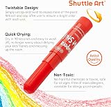 Shuttle Art Tempera Paint Sticks 15 Solid Colours for Children view 3