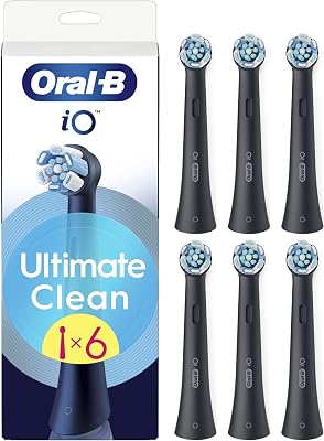 iO Ultimate Clean Cabezales de Recambio Originales, Negro, Pack de 6