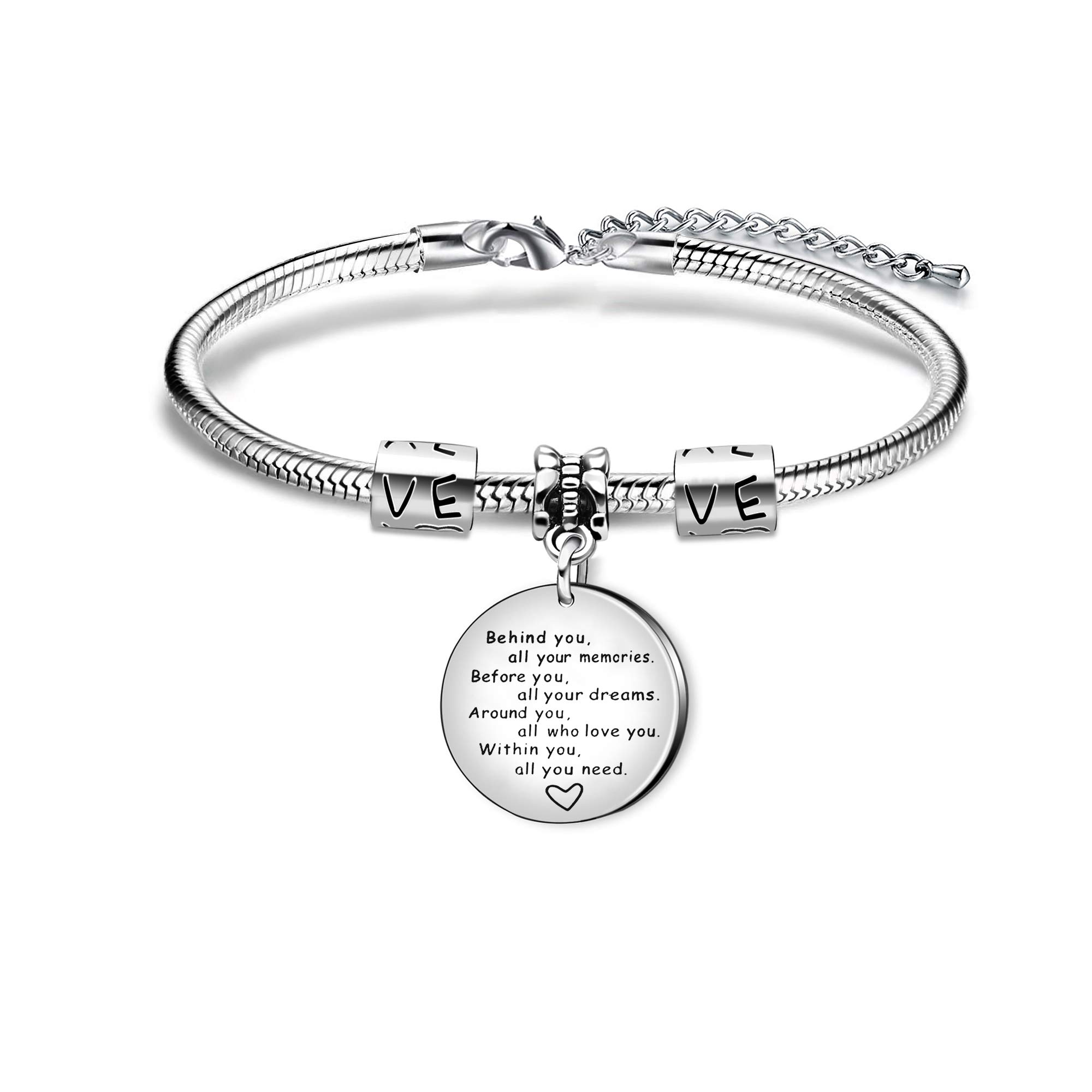 bifriend Inspiration Bracelet Gift,Adjustable Silver Pendant Snake Bracelet For Women Lady Girl Gift
