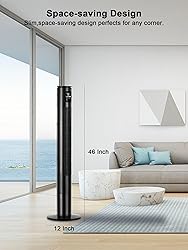Uthfy 46" Tower Fan With Remote, 28ft/s Fan for