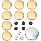 Camrusic Engine Freeze Plug Kit Brass Freeze Frost Expansion Plug Parts MPE-100BR Compatible with Chevy Small Block 283ci 305ci 327ci 350ci 1957-1997