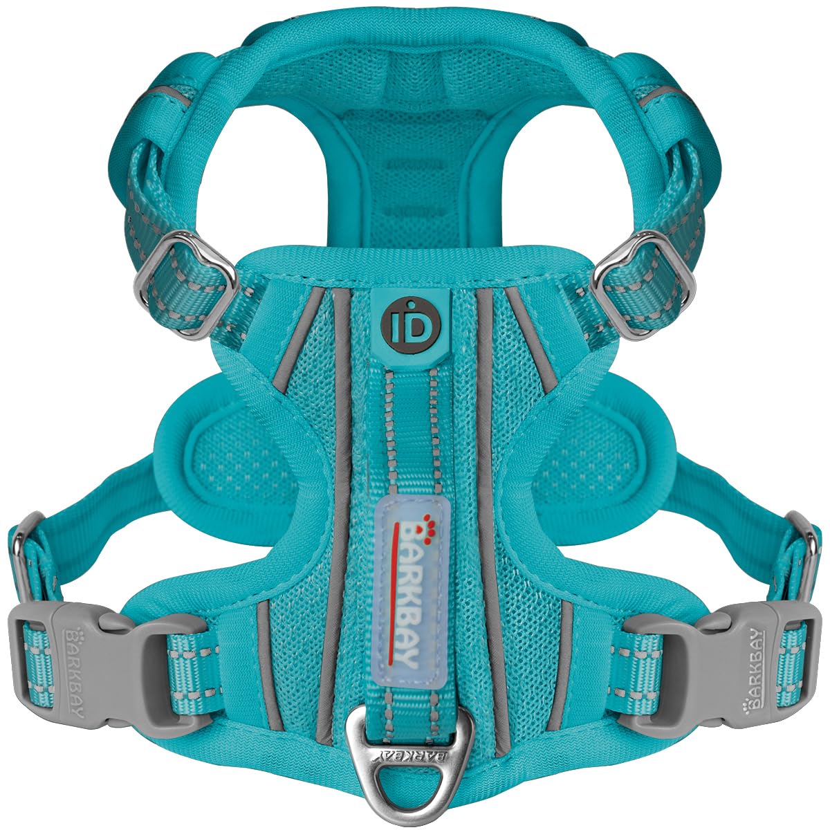 BARKBAY Dog Harness No Pull with ID Tag Pocket - Heavy Duty, Reflective, Easy Control for Large Dogs(Ocean Blue,XS) Image BARKBAY Dog Harness No Pull with ID Tag Pocket - Heavy Duty, Reflective, Easy Control for Large Dogs(Ocean Blue,XS) Image