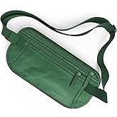 VENTURE 4TH Money Belt for Travel – Hidden Under-Clothes RFID Blocking Passport Holder & Slim Travel Wallet Pouch for Men & Women to Protect Cash, Cards & Documents (Sleek Army Green)