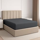 ARlinen 1 PC King Fitted Sheet Only, 12-Inch Deep Pocket, Dark Grey | 100% Egyptian Cotton Bottom Sheet, Ultra-Soft, Breathable, All-Around Elastic, Secure Fit