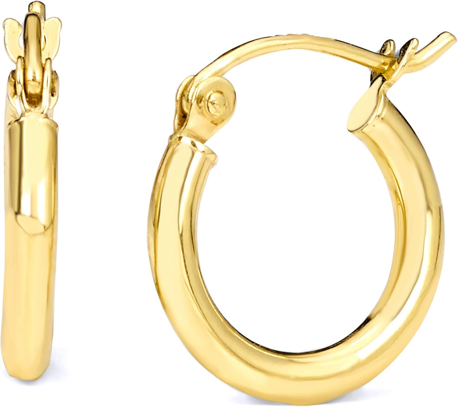 thick round hoop earrings