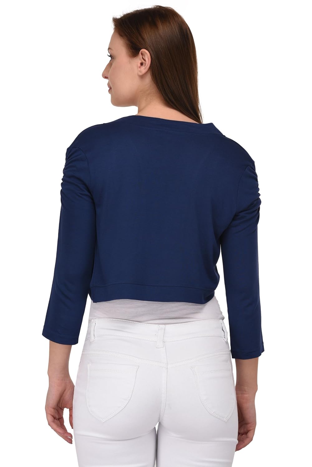 espresso women's 3/4th sleeve stylish shrug open cardigan