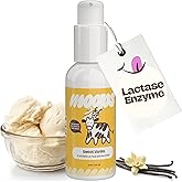 Moops Liquid Lactase Enzyme Syrup 2oz – Delicious Sweet Vanilla Flavor – 10,000 FCC Units for Fast Acting Dairy Relief – Customizable Dosing for Lactose Intolerance – Portable Twist-to-Lock Pump