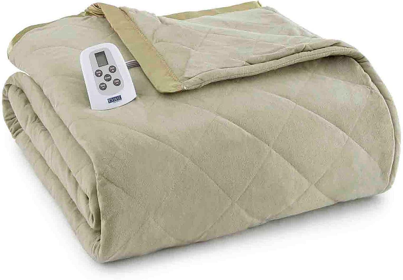Shavel Home Products Micro Flannel Solid Electric Heated