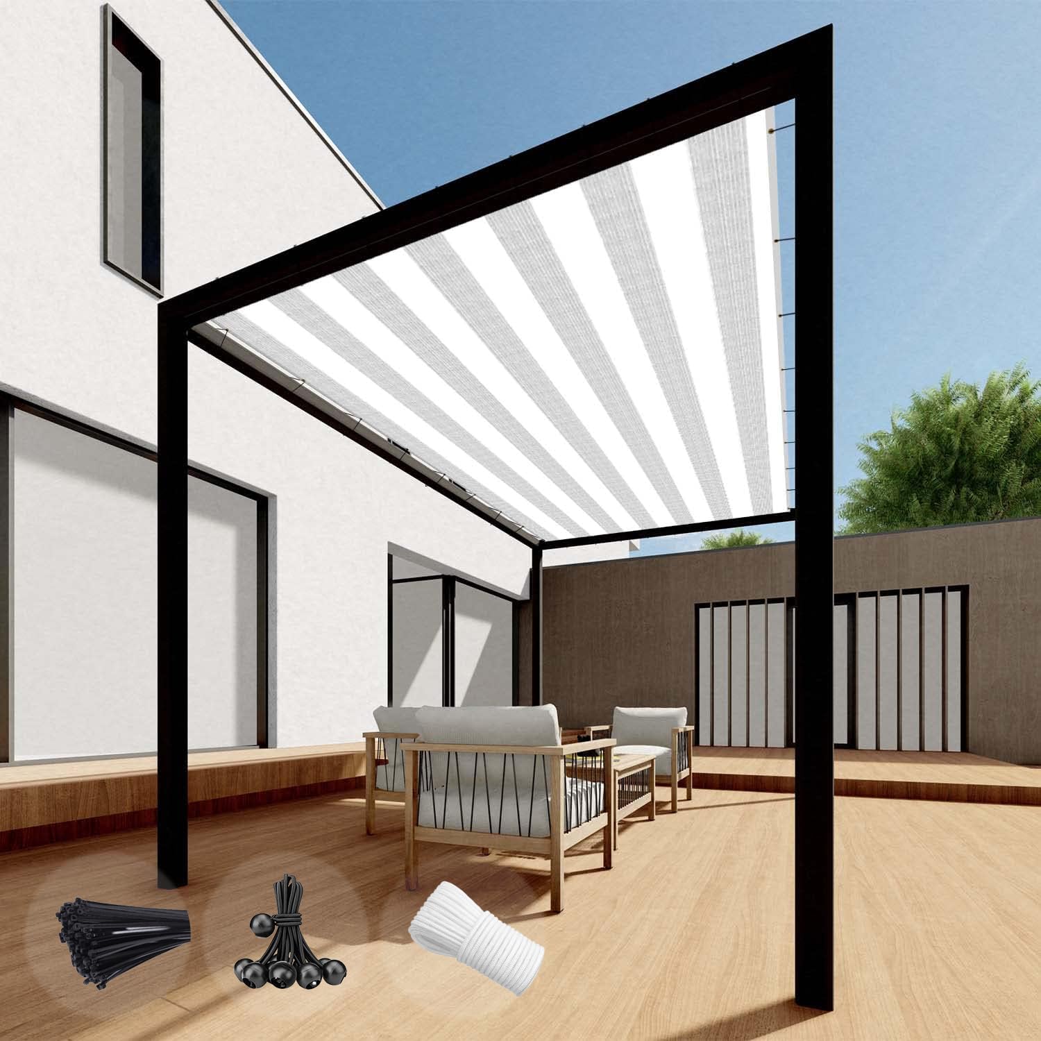 SunnyRoyal 22'x26' Sun Shade Sail Straight Edge