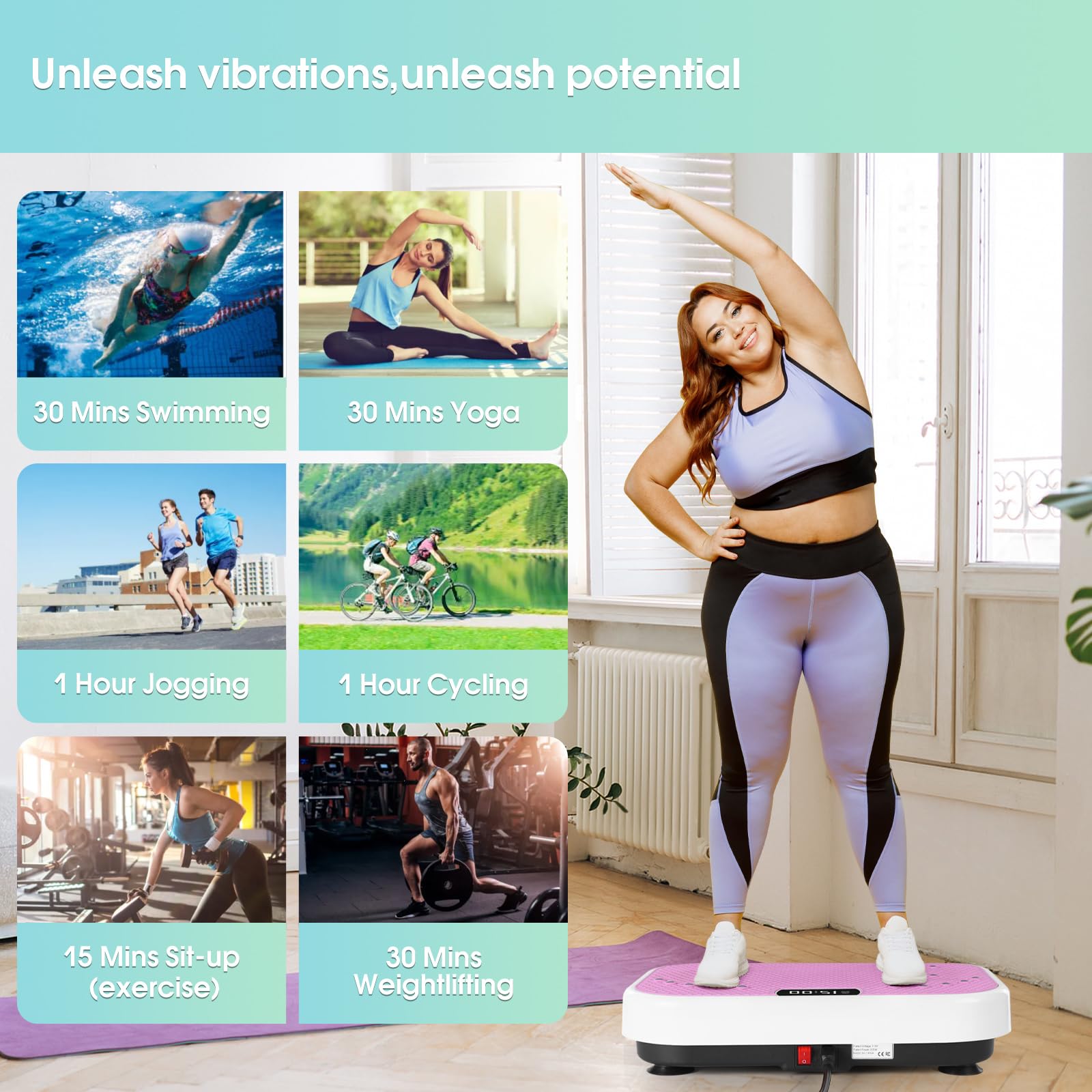 SoftGym Vibration Plate Exercise Machine for