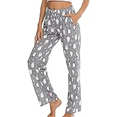 ENJOYNIGHT Women Cotton Lounge Pants Comfy Pajama Bottoms With Pockets&Drawstring