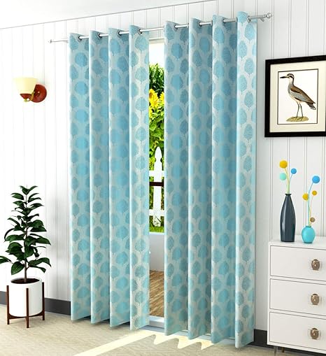 Buy Ab Home Decor Eyelet Heavy Curtains For Door 7 Feet Set Of 2