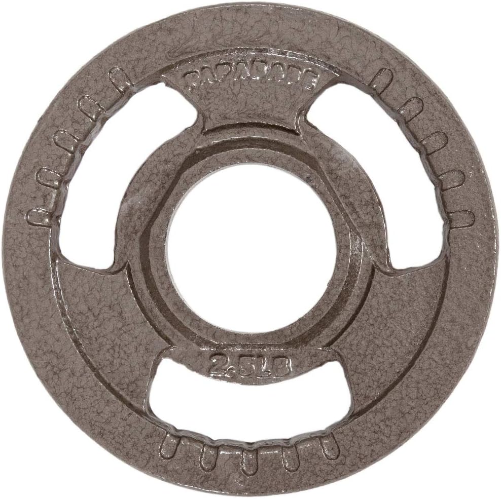 PAPABABE Weight Plates 2-Inch Olympic Grip Plate Sets for Strength and Conditioning Workouts and Weightlifting