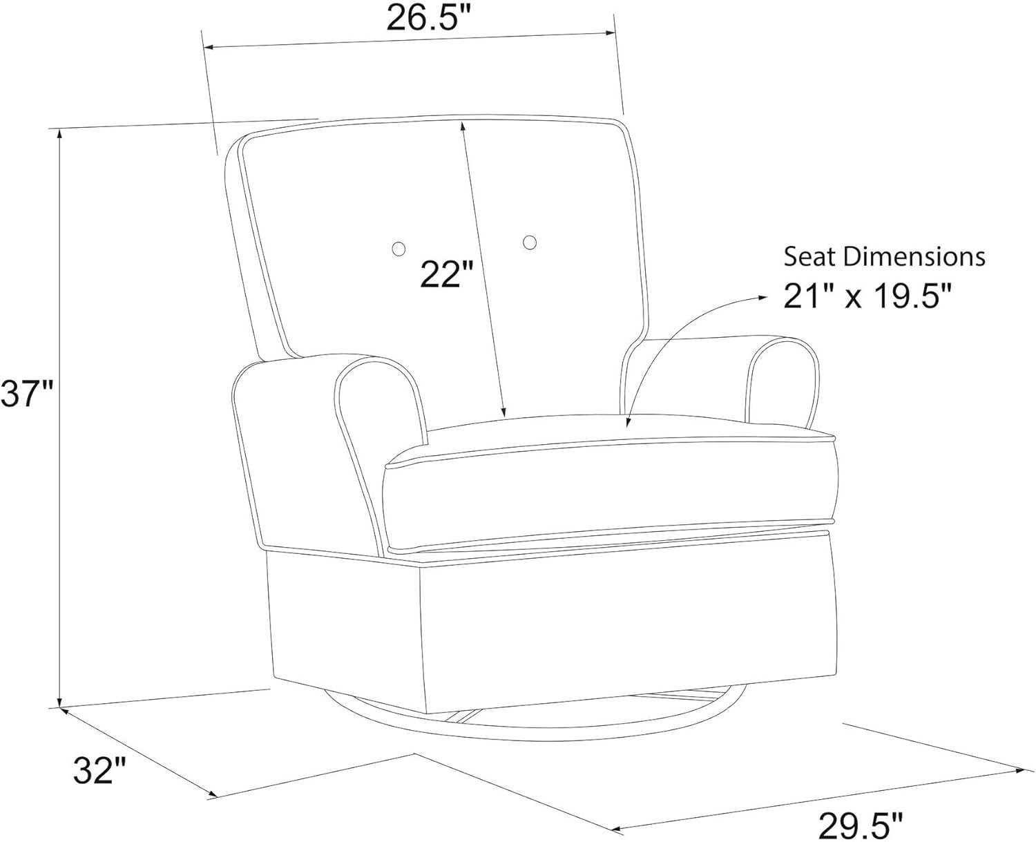 baby relax tinsley swivel glider