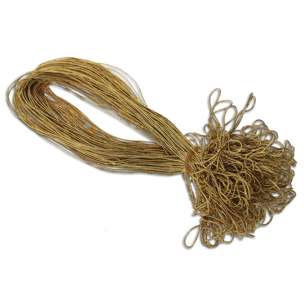 Pack of 50 Jewellery Elastic Straps/Gold/To Fix Folded Cards & Inserts