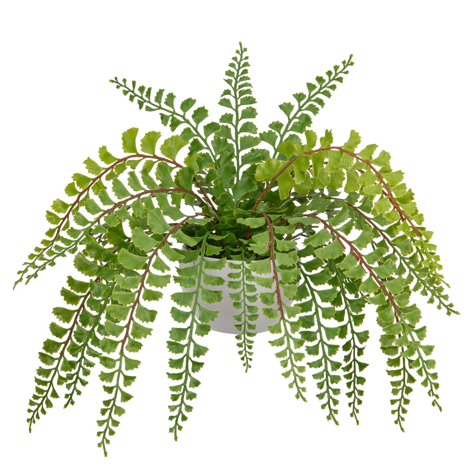 Arborus 16. 5" Large Artificial Plant in Pots 7.8" Tall Artificial Fern Green Potted Plant Faux House Plant for Indoor Home Windowsill Office Living Room Desk Table Decoration