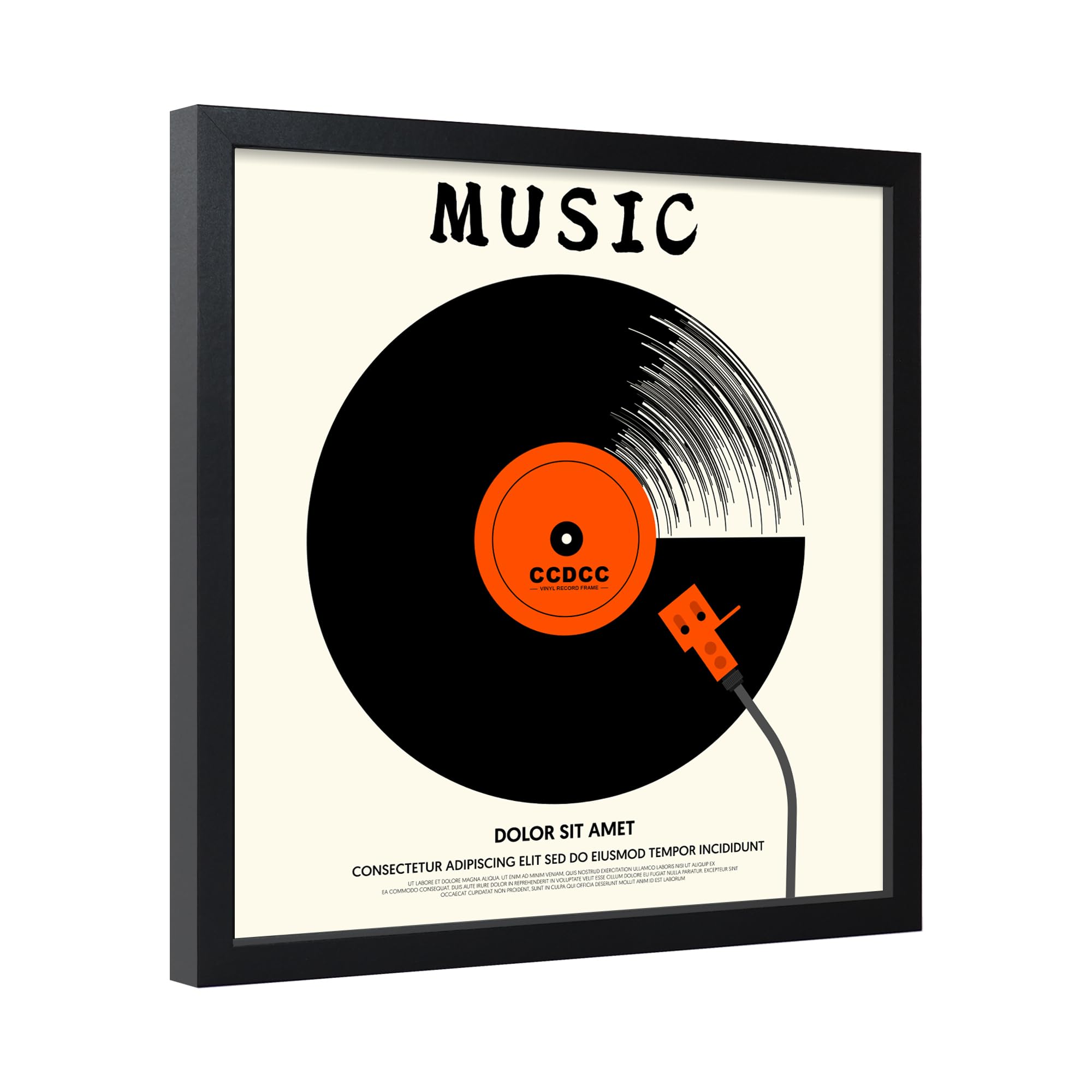 ccdcc 12.6x12.6 Vinyl Record Frame 1 Pack, Black