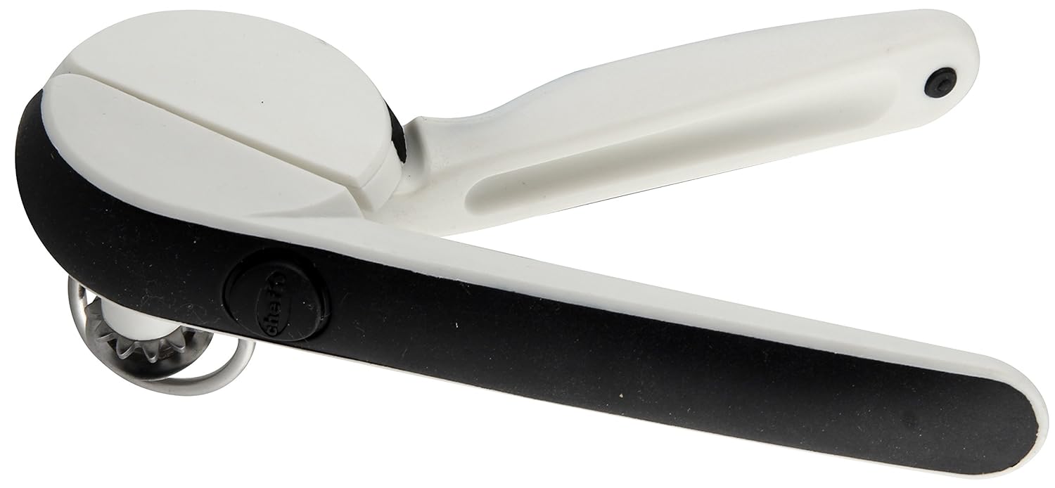 Chef'n Can Opener EZ Squeeze in Black/White, Steel, 19 x 8.5 x 3 cm