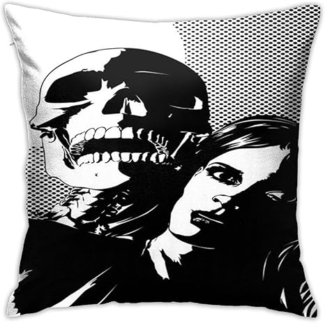 Amazon Co Jp 正方形クッションカバー 単色イラスト 美しい女性向け装飾枕カバー ソファ用 18 X 18インチ ホーム キッチン