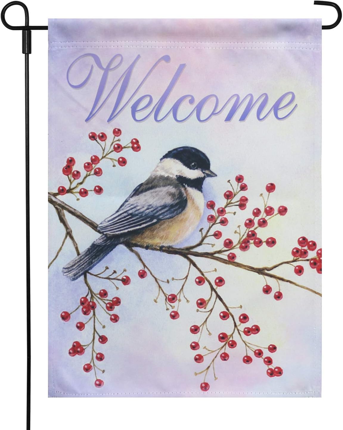 LAYOER Home Garden Flag 13 x 18 Inch House Double Sided Welcome 12 x 18 Inch (Bird Welcome)