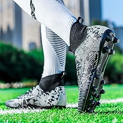 Mens Soccer Cleats High Top Football Shoes Spikes
