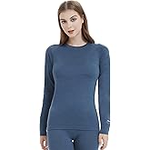 Iguana Womens 100% Merino Wool Base Layer Top for Ski Lightweight Thermal Underwear Shirts